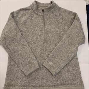 Stormpack Women's Heavyweight Gray Heathered Fleece Quarter Zip Pullover Large